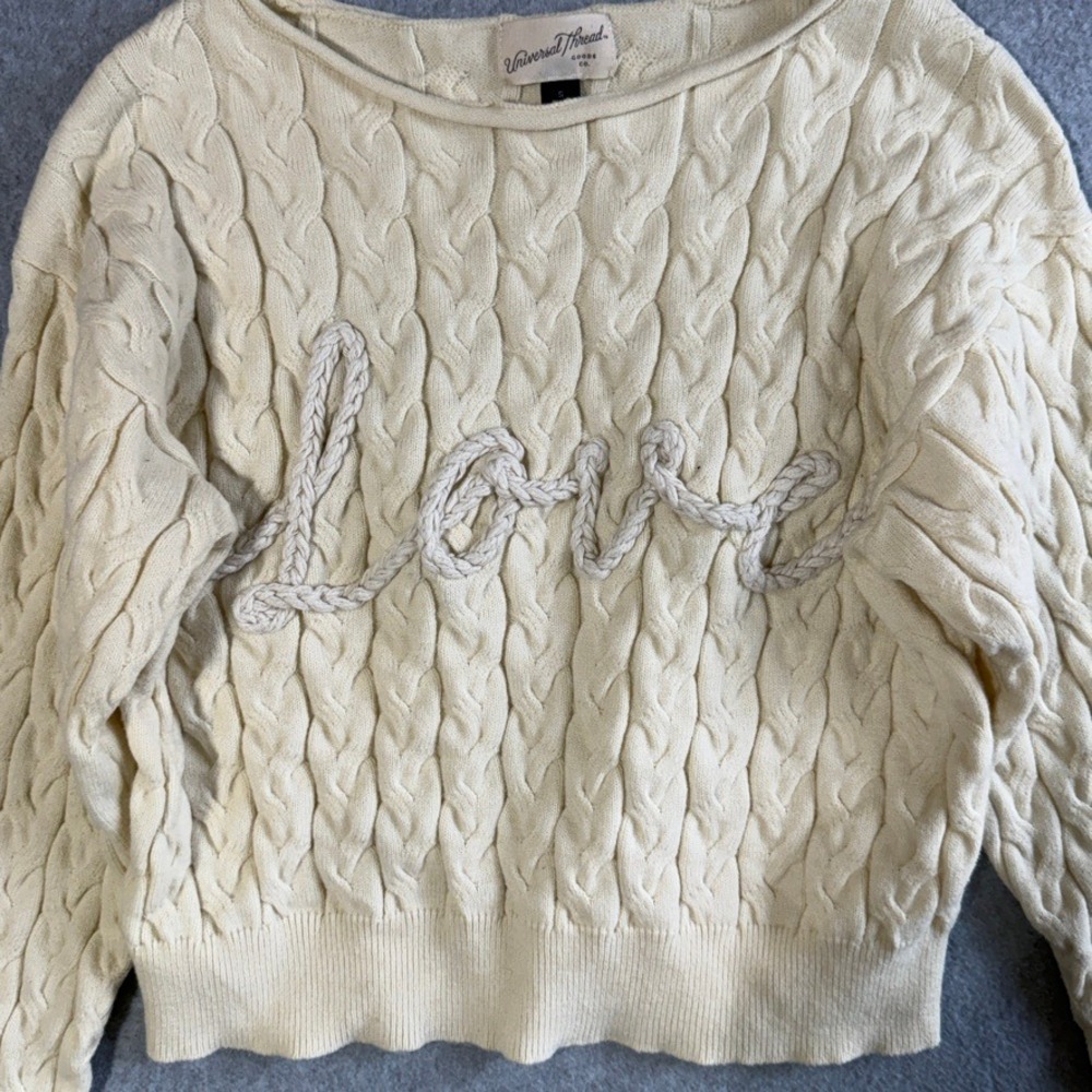 Universal Thread Sweater Cottagecore Small Ivory … - image 2